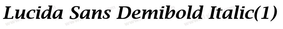 Lucida Sans Demibold Italic(1)字体转换